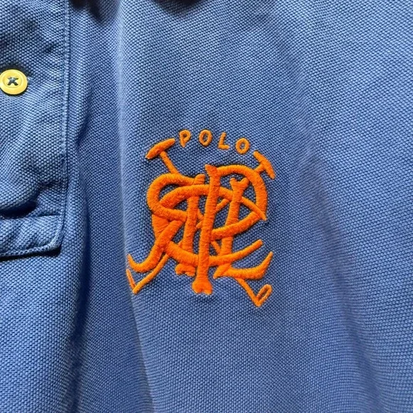 Polo Ralph Lauren Men's Royal Blue Embroidered Crest Logo Polo Shirt XL - Picture 2 of 4